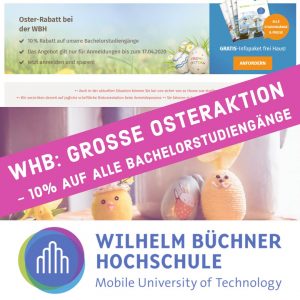 10% Rabatt auf Studiengänge bei der Wilhelm Büchner Hochschule